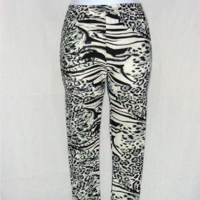 BEACH FASHION COMFY BLACK LEOPARD SKIN PRINT SM/MED SEXY LEGGINGS YOGA PANTS